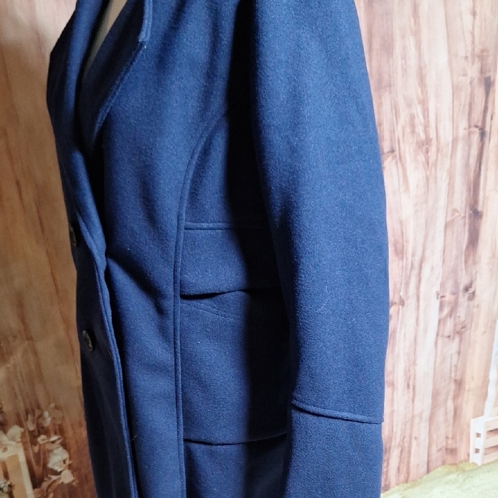 Navy Double-Breasted Coat - Picture 2 of 11